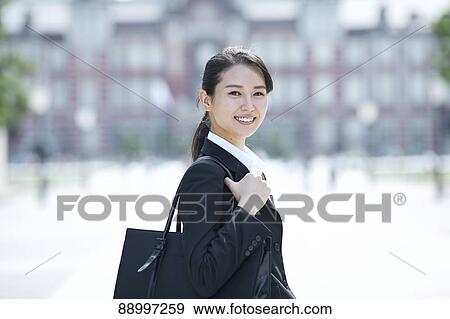 Stock Photo - Young Japanese businesswoman. Fotosearch