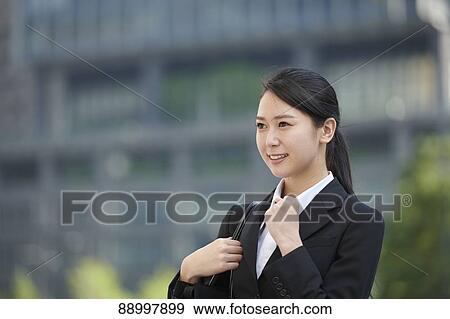 Stock Photo - Young Japanese businesswoman. Fotosearch