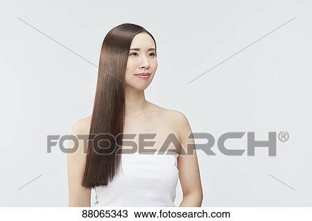 Young Japanese model with beautiful hair View Large Photo Image Stock Image - Young Japanese model with beautiful hair. Fotosearch