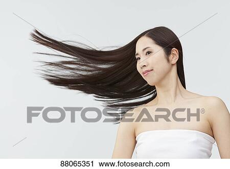 Young Japanese model with beautiful hair View Large Photo Image Stock Image - Young Japanese model with beautiful hair. Fotosearch