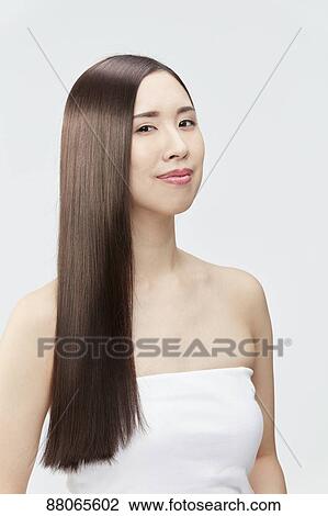 Young Japanese model with beautiful hair View Large Photo Image Stock Image - Young Japanese model with beautiful hair. Fotosearch