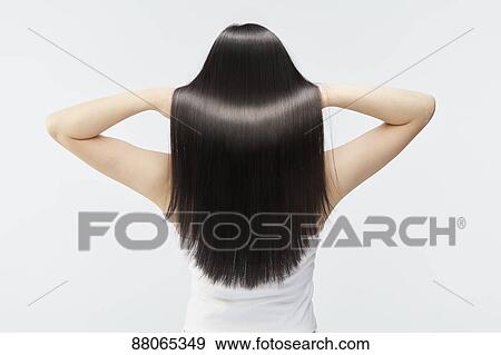 Young Japanese model with beautiful hair View Large Photo Image Stock Photo - Young Japanese model with beautiful hair. Fotosearch