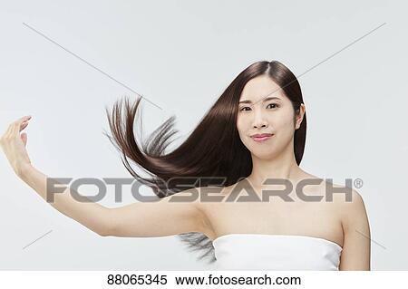 Young Japanese model with beautiful hair View Large Photo Image Stock Photography - Young Japanese model with beautiful hair. Fotosearch