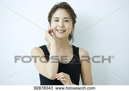 Attractive Japanese woman beauty portrait View Large Photo Image Stock Image - Attractive Japanese woman beauty portrait. Fotosearch