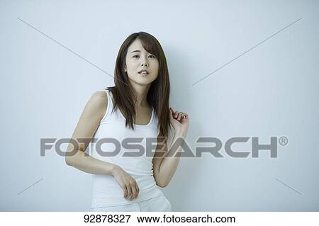 Attractive Japanese woman beauty portrait View Large Photo Image Stock Photo - Attractive Japanese woman beauty portrait. Fotosearch