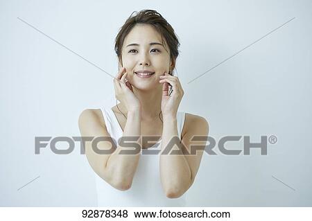 Attractive Japanese woman beauty portrait View Large Photo Image Stock Photo - Attractive Japanese woman beauty portrait. Fotosearch