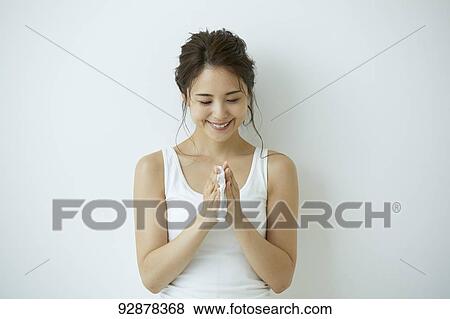 Stock Photo - Attractive Japanese woman beauty portrait. Fotosearch