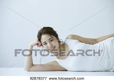 Stock Photo - Attractive Japanese woman beauty portrait. Fotosearch