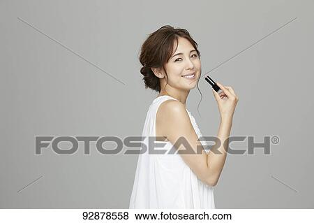 Stock Photo - Attractive Japanese woman beauty portrait. Fotosearch