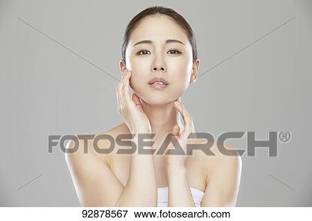 Stock Photo - Attractive Japanese woman beauty portrait. Fotosearch
