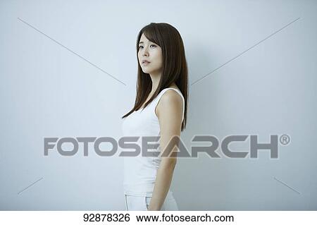 Attractive Japanese woman beauty portrait View Large Photo Image Stock Photograph - Attractive Japanese woman beauty portrait. Fotosearch