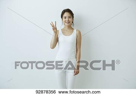 Stock Photograph - Attractive Japanese woman beauty portrait. Fotosearch
