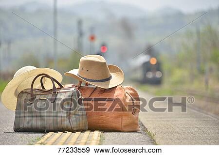 Stock Photo - Bags at the station. Fotosearch
