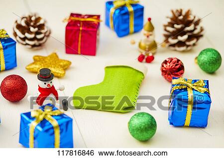 Christmas decorations View Large Photo Image Stock Photograph - Christmas decorations. Fotosearch