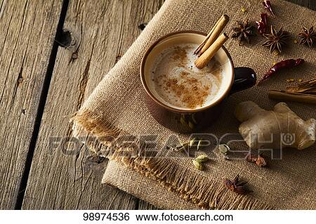Cinnamon chai View Large Photo Image Stock Photograph - Cinnamon chai. Fotosearch