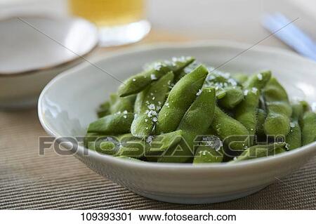 Edamame green soy beans View Large Photo Image Stock Image - Edamame green soy beans. Fotosearch