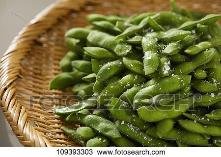 Edamame green soy beans View Large Photo Image Stock Image - Edamame green soy beans. Fotosearch