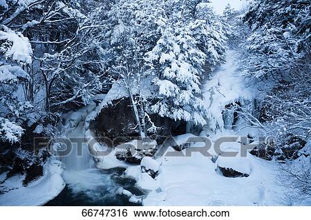 Stock Photograph - Frozen waterfall. Fotosearch