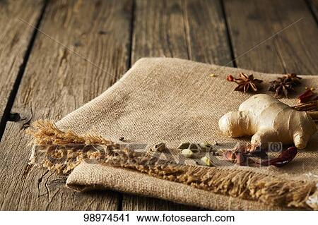 Stock Image - Ginger root. Fotosearch