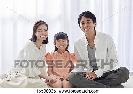 Happy Japanese family View Large Photo Image Stock Photography - Happy Japanese family. Fotosearch