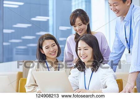 Japanese businesspeople in the office View Large Photo Image Stock Image - Japanese businesspeople in the office. Fotosearch