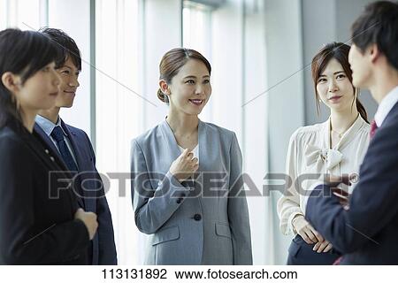 Stock Image - Japanese businesspeople. Fotosearch