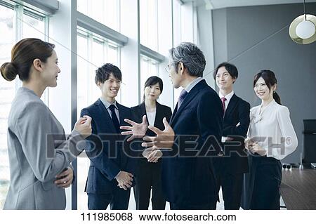 Stock Photo - Japanese businesspeople. Fotosearch