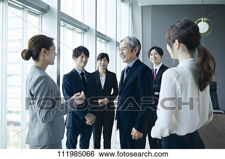 Japanese businesspeople View Large Photo Image Stock Photograph - Japanese businesspeople. Fotosearch