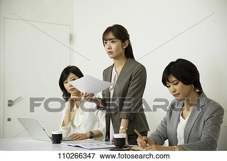 Japanese businesswomen in the office View Large Photo Image Stock Photo - Japanese businesswomen in the office. Fotosearch
