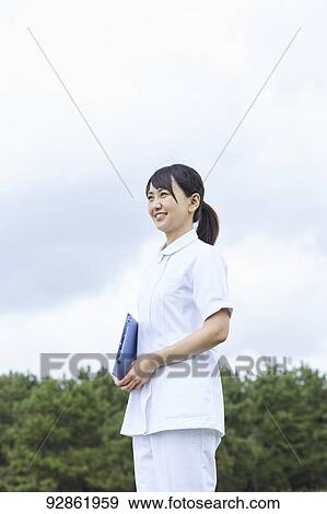 Stock Photo - Japanese caretaker. Fotosearch