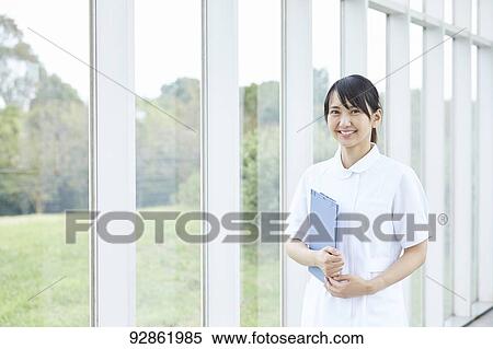 Stock Photography - Japanese caretaker. Fotosearch