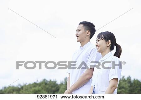 Japanese caretakers View Large Photo Image Stock Image - Japanese caretakers. Fotosearch