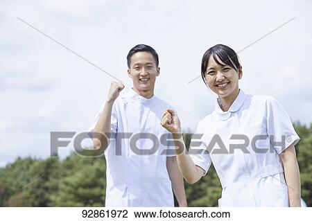 Japanese caretakers View Large Photo Image Stock Image - Japanese caretakers. Fotosearch