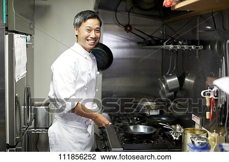 Stock Image - Japanese chef. Fotosearch