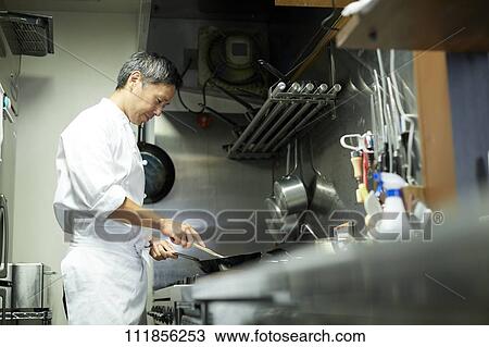 Japanese chef View Large Photo Image Stock Image - Japanese chef. Fotosearch