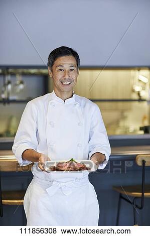 Japanese chef View Large Photo Image Stock Photo - Japanese chef. Fotosearch