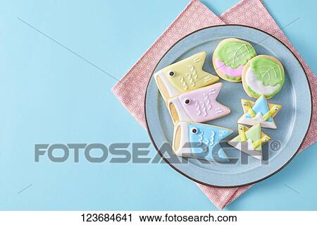Stock Image - Japanese children day cookies. Fotosearch