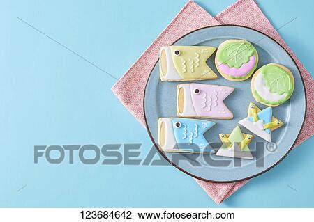 Stock Image - Japanese children day cookies. Fotosearch