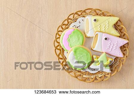 Japanese children day cookies View Large Photo Image Stock Image - Japanese children day cookies. Fotosearch