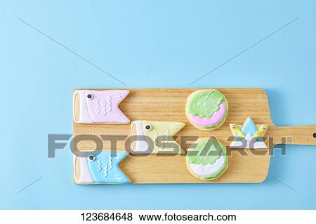 Japanese children day cookies View Large Photo Image Stock Photo - Japanese children day cookies. Fotosearch