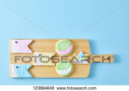 Japanese children day cookies View Large Photo Image Stock Photo - Japanese children day cookies. Fotosearch