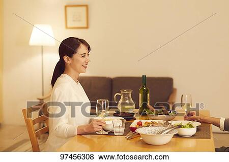 Japanese couple at home View Large Photo Image Stock Photo - Japanese couple at home. Fotosearch