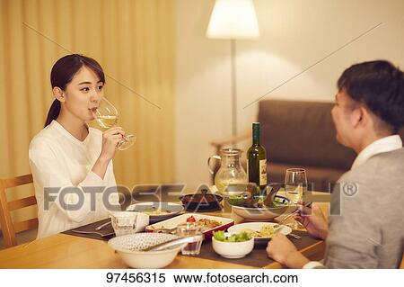 Japanese couple at home View Large Photo Image Stock Photography - Japanese couple at home. Fotosearch