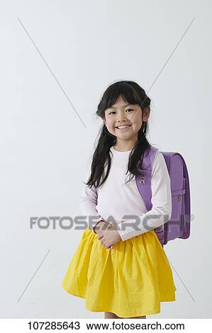 Stock Image - Japanese elementary school kid. Fotosearch