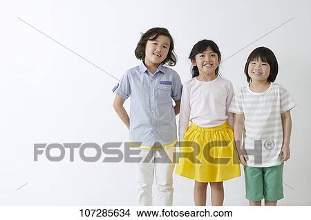 Picture - Japanese elementary school kids. Fotosearch