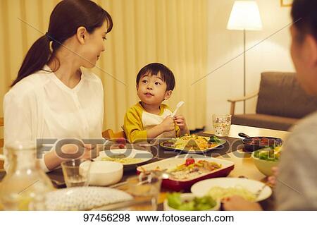 Japanese family at home View Large Photo Image Stock Photo - Japanese family at home. Fotosearch