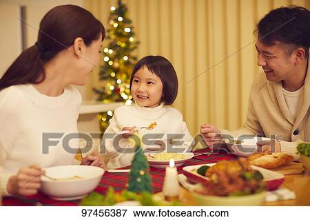 Stock Photo - Japanese family at home. Fotosearch
