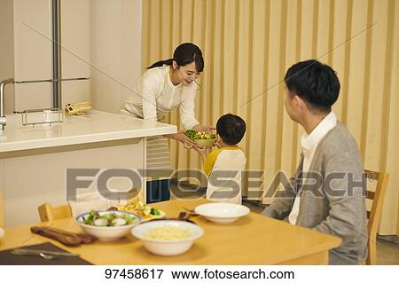 Japanese family at home View Large Photo Image Stock Photo - Japanese family at home. Fotosearch