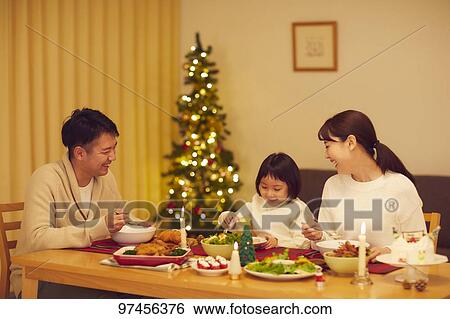 Stock Photograph - Japanese family at home. Fotosearch