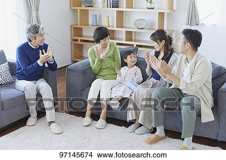 Japanese family View Large Photo Image Picture - Japanese family. Fotosearch